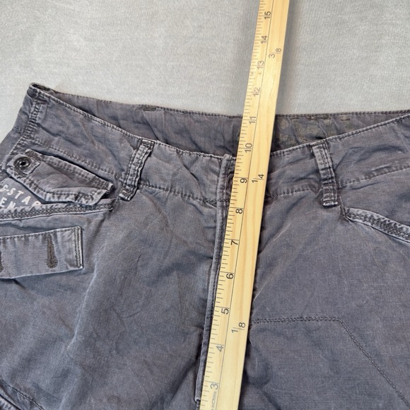 G-Star Raw Rovic Loose Tapered Pants Women 25x27 Gray Tactical Cargo Drawstring - Picture 12 of 16